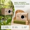 Paulownia & Pine Wood Bird Breeding Box Wood Construction Roost Box Parrot House  For Lovebirds