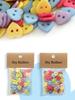 Heart Shaped Buttons Colorful DIY flower love resin button, children's handmade decorative button, clothing double eye button