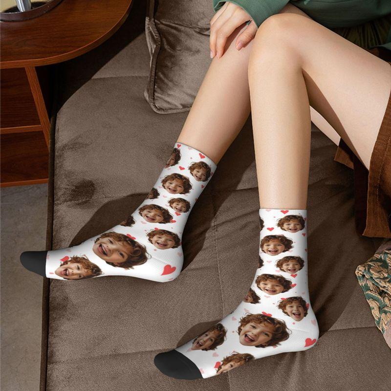 Maßgeschneiderte gesichtsgeformte Socken Unisex personalisierte Socken Personalisierte Socken mit Bild Fotosocken Maßgeschneiderte Socken als Geschenk