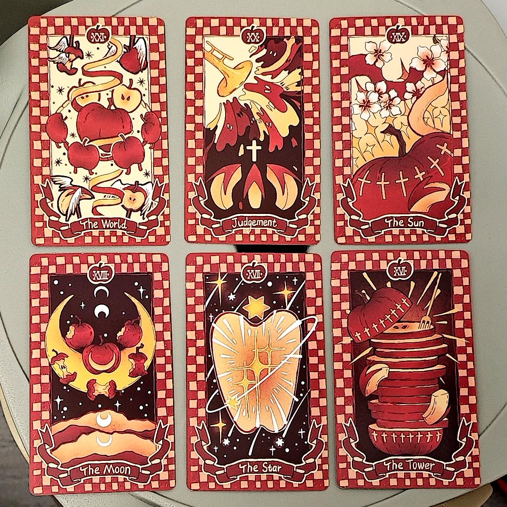 Pachet Tarot Apple 10.3*6cm 79 Bucăți Cărți Tarot Din Curiozitate despre Merele din Grădina Edenului