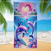 Tropisches Delfin Strandtuch Sommerurlaub Druck Poolrandtuch Großes Design Strand Dekoration Geschenkmatte Meeresleben Resort Kleidung
