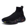 Autumn and winter new high-top socks shoes women's couple shoes breathable fashion show flying woven shoes large size
