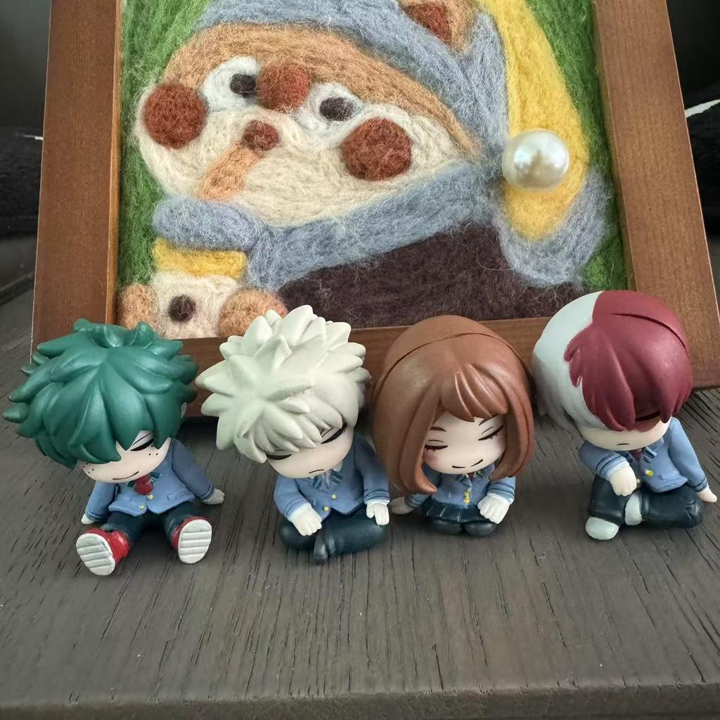 Genuine Gacha Scale Model My Hero Academia Midoriya Katsuki Todoroki Shoulder To Shoulder Sleep Series Action Figure Toys