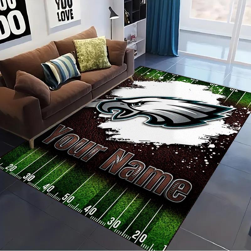 Name Custom Philadelphia Eagles Carpet Rug for Living Room Bedroom Home Sofa Decoration,Kids play Non-slip Floor Mat
