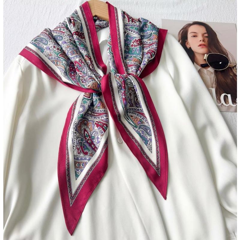 Vintage Old Money Style Paisley Scarf French Elegant Shawl For Women