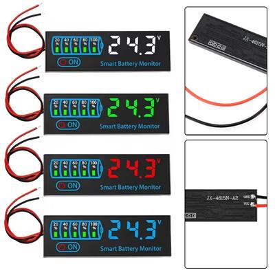 Lithium Ion Battery Tester 7-55V Acid Battery Charging Indicator Light Tester Circuit Tester LED Display Screen 46 * 15 * 3mm