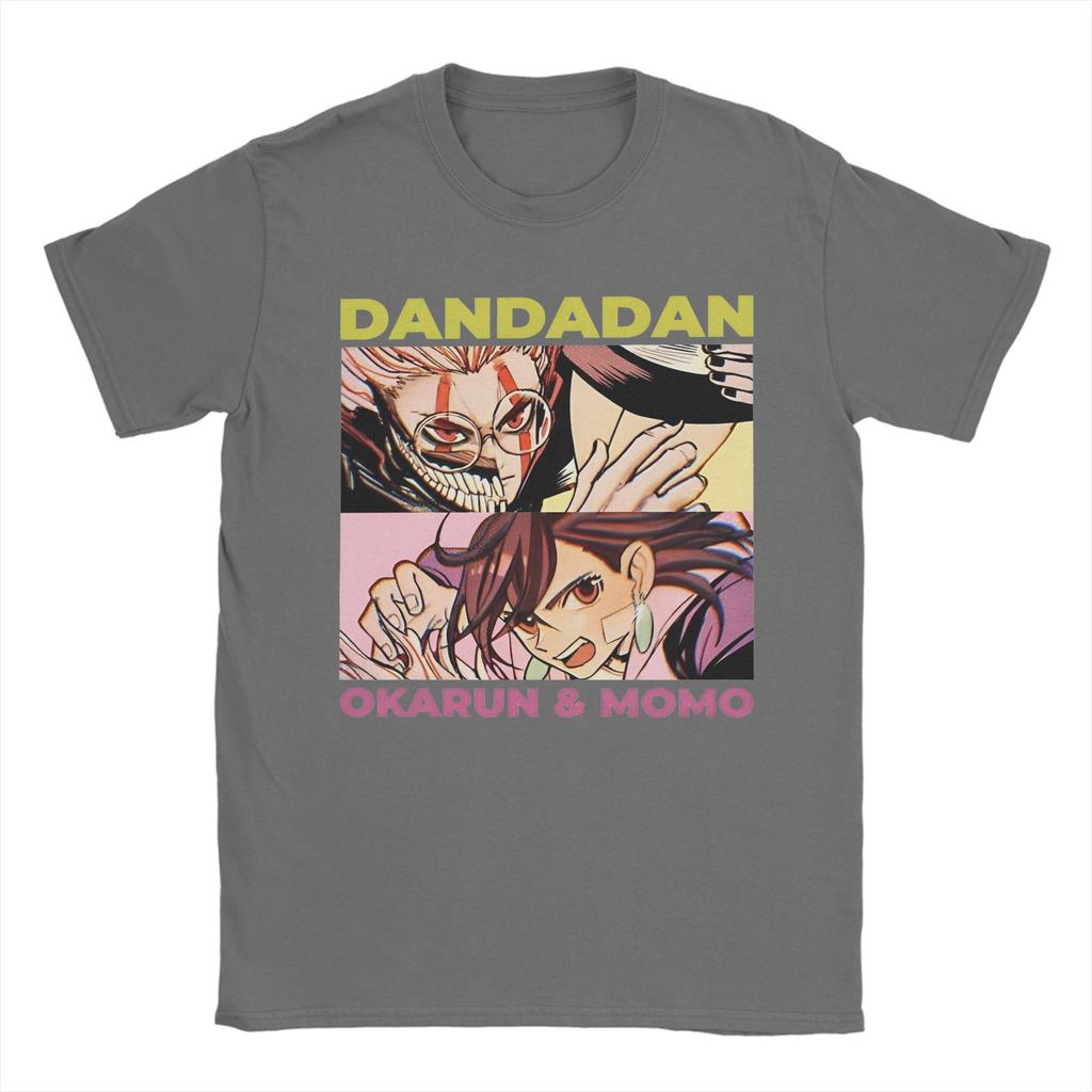 Dandadan Momo Okarun Anime T-Shirt Unisex 100%Cotton Tops Shirts Aesthetic  Round Neck Short Sleeve