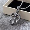 **European Retro Trident Pendant Necklace In Stainless Steel**