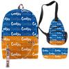 Cook 3D Digital Color Printing Set Oxford Cloth Waterproof Backpack Student Bag