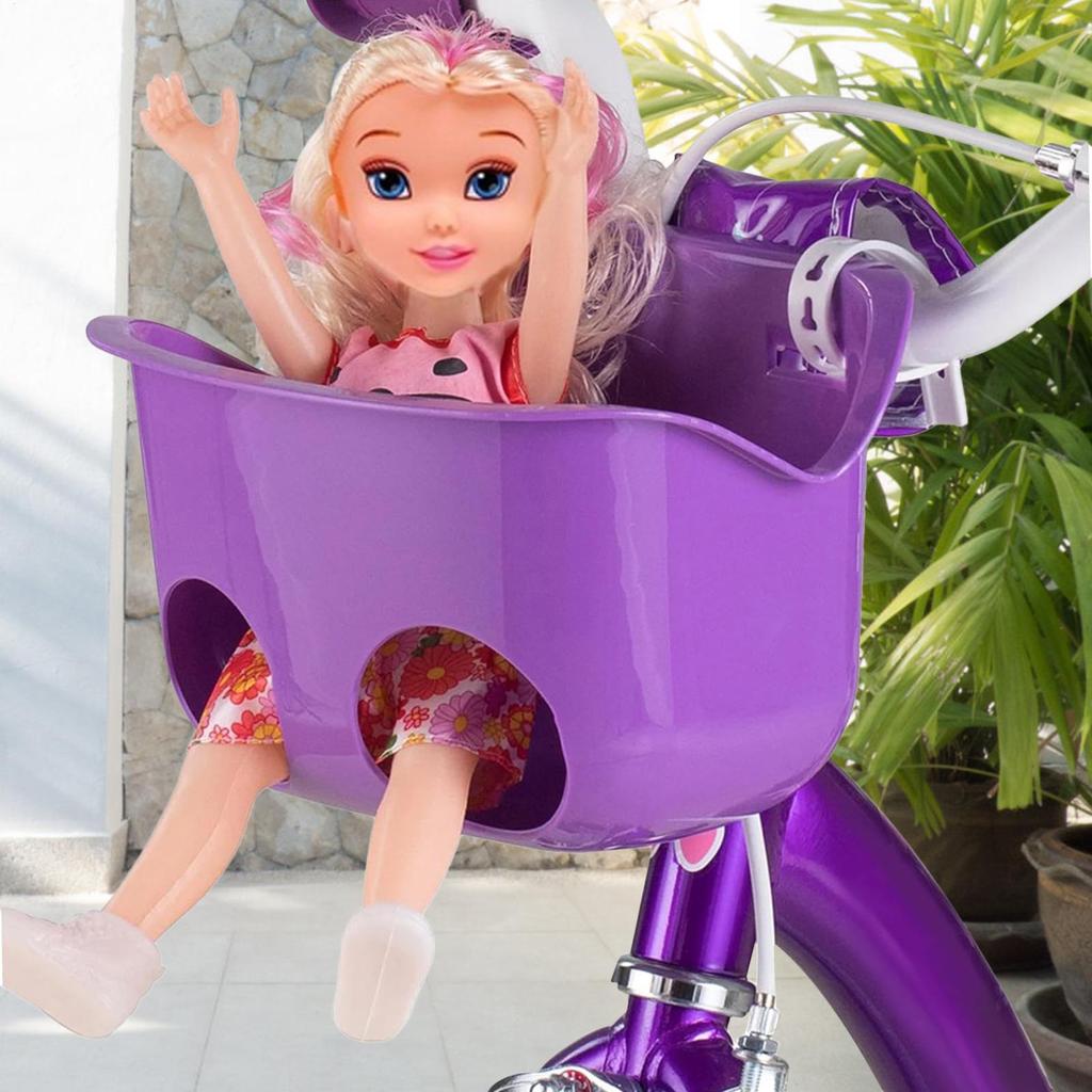 Kids Bike Doll Seat Basket With Holder Straps For Kid Bicycle Handlebar Decorate Baby Bicycle Baby Seat Doll Seat Basket