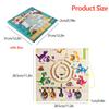 Wooden Montessori Magnetic Maze Toy Educational Fine Motor Toy Color  Shape Sorting Board Travel Brain Teaser Kid Toddler Gift