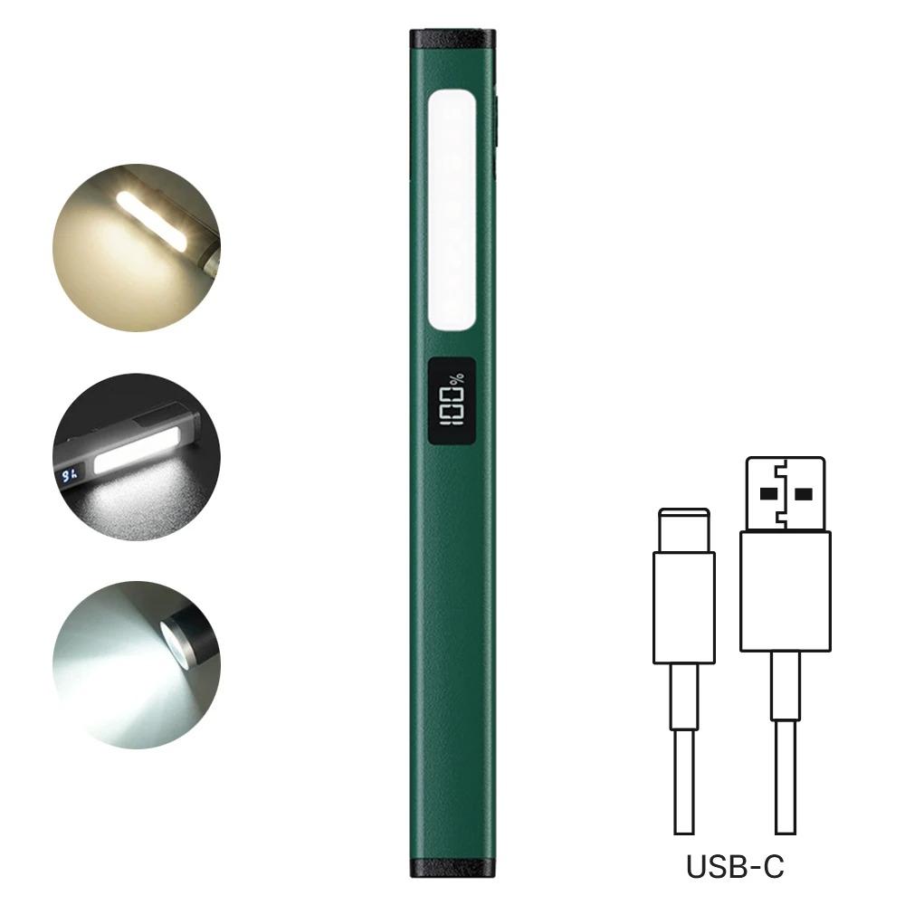 LED Portable Flashlight 120LM Medical Handy Pen Light with Pen Clip 400mAh Working Inspection Ranging Medical Pen Pupil Lamp