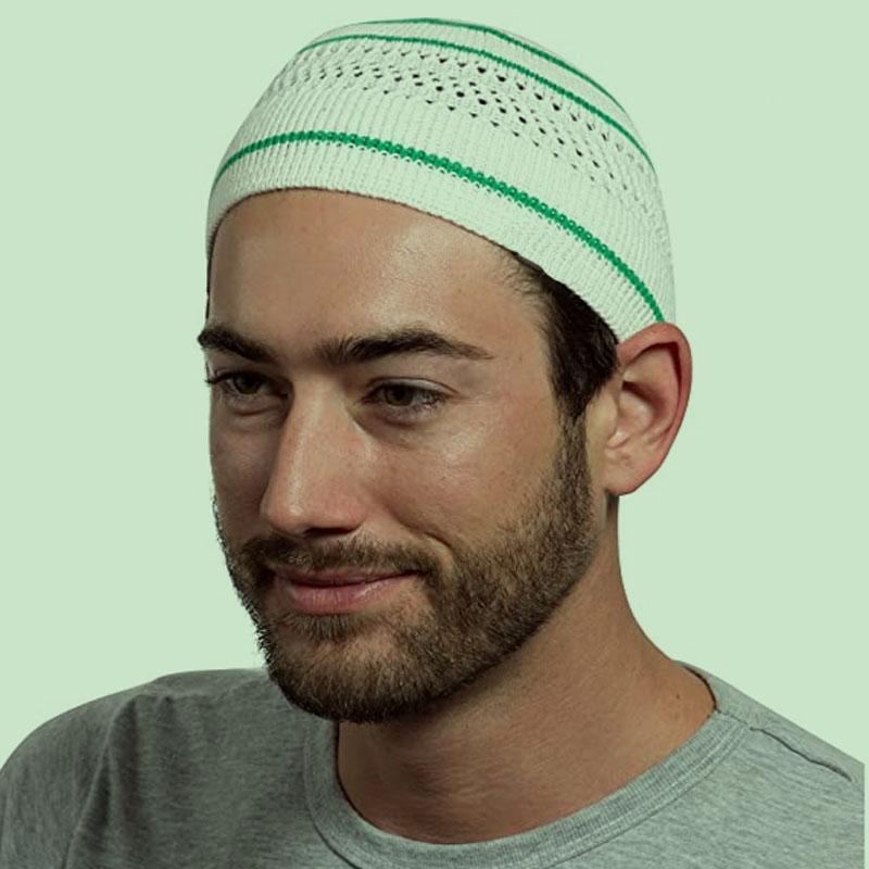 Dzianinowa czapka Beanie Turecka Muzułmańska Mężczyźni Kobiety Islamska czapka Kufi Oddychająca czapka do modlitwy Arabia Saudyjska Czarna Biała Czapki typu Beanie dla mężczyzn