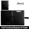 A4 Folder Office Storage Business Leather Official Document Manager Folder Contract Signing Book Office Supplies
