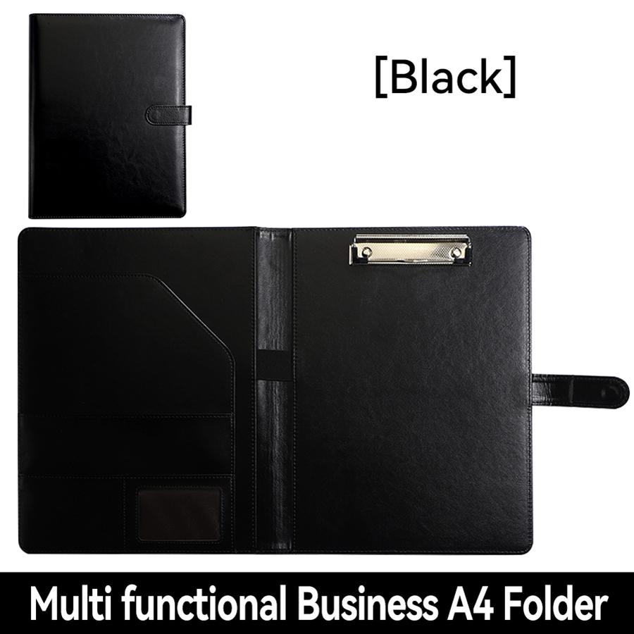 A4 Folder Office Storage Business Leather Official Document Manager Folder Contract Signing Book Office Supplies