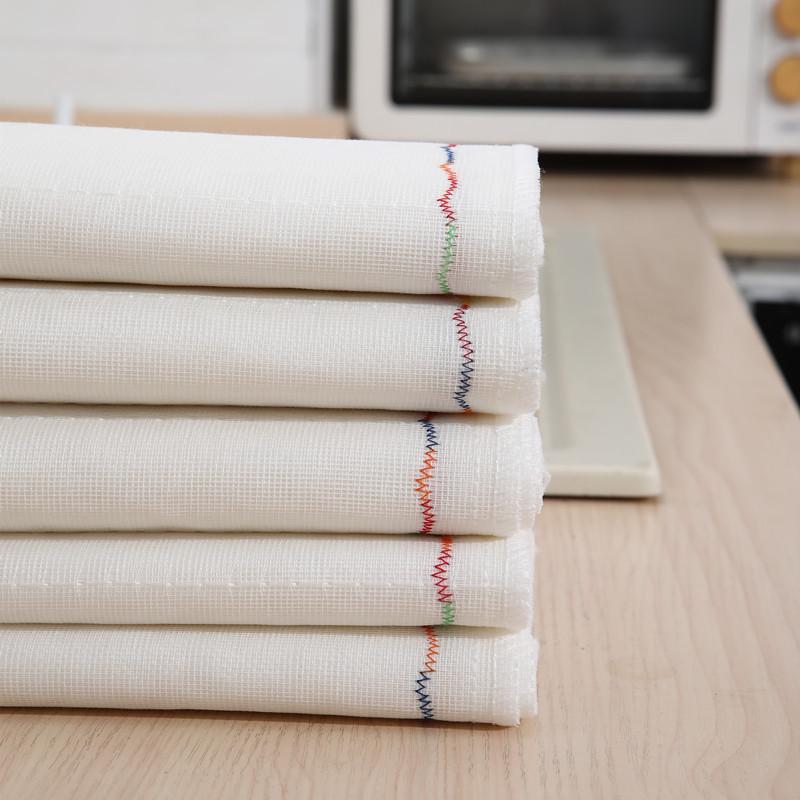Oil-Repellent Rainbow Cotton Gauze Dishwashing Cloth & Scouring Pad - Stain-Resistant Cleaning Brush & Dish Towel for Kitchen. 8-layer thick, approx. 25*25 cm, pure gauze