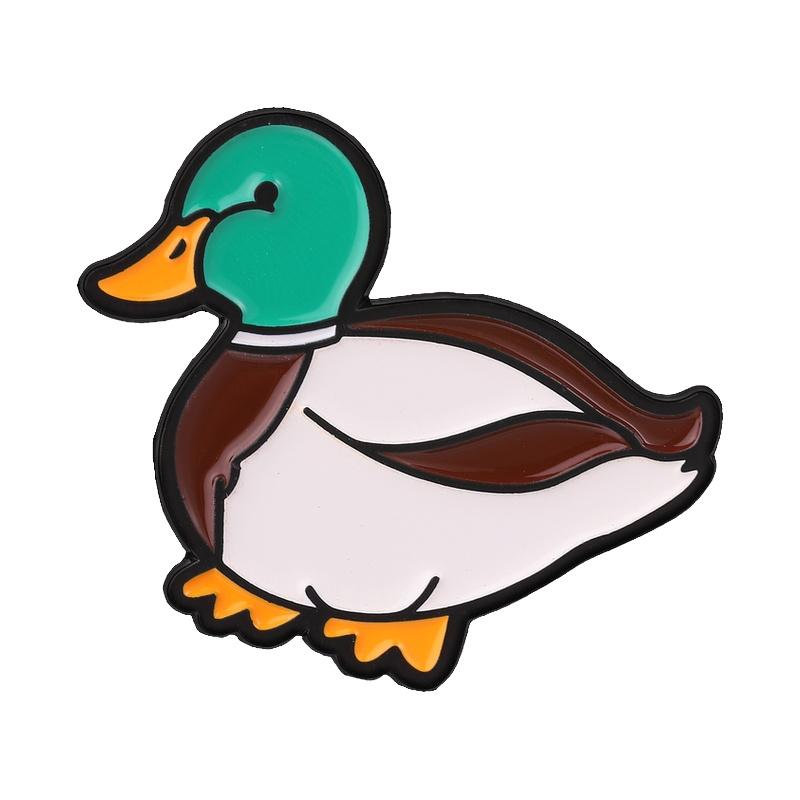 Mallard Duck Badge Wild Ducklings Enamel Pins Cartoon Waterfowl Brooches Nature Animal Lover Accessories Bag Decor