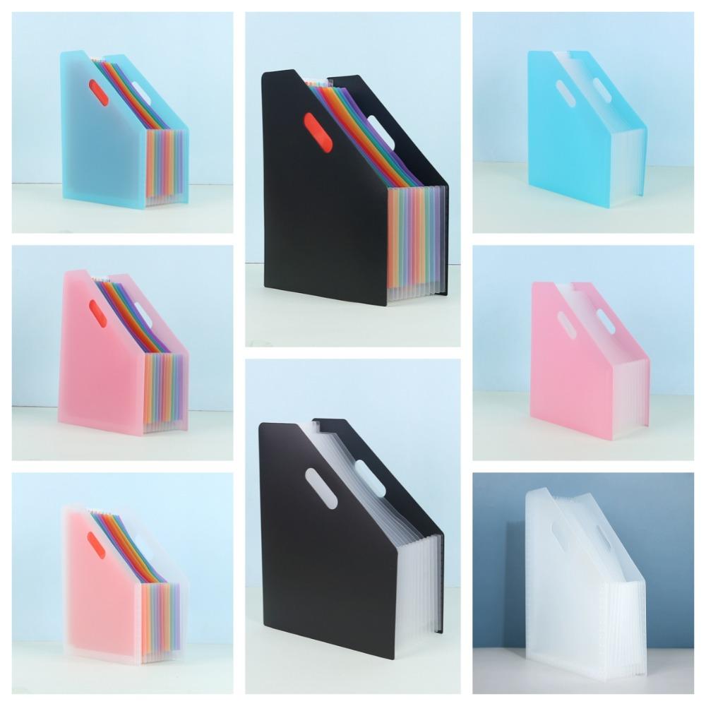 Folder A4 Expanding Organ Bag Diagonal Mouth Rainbow Color Document Holder  Briefcases