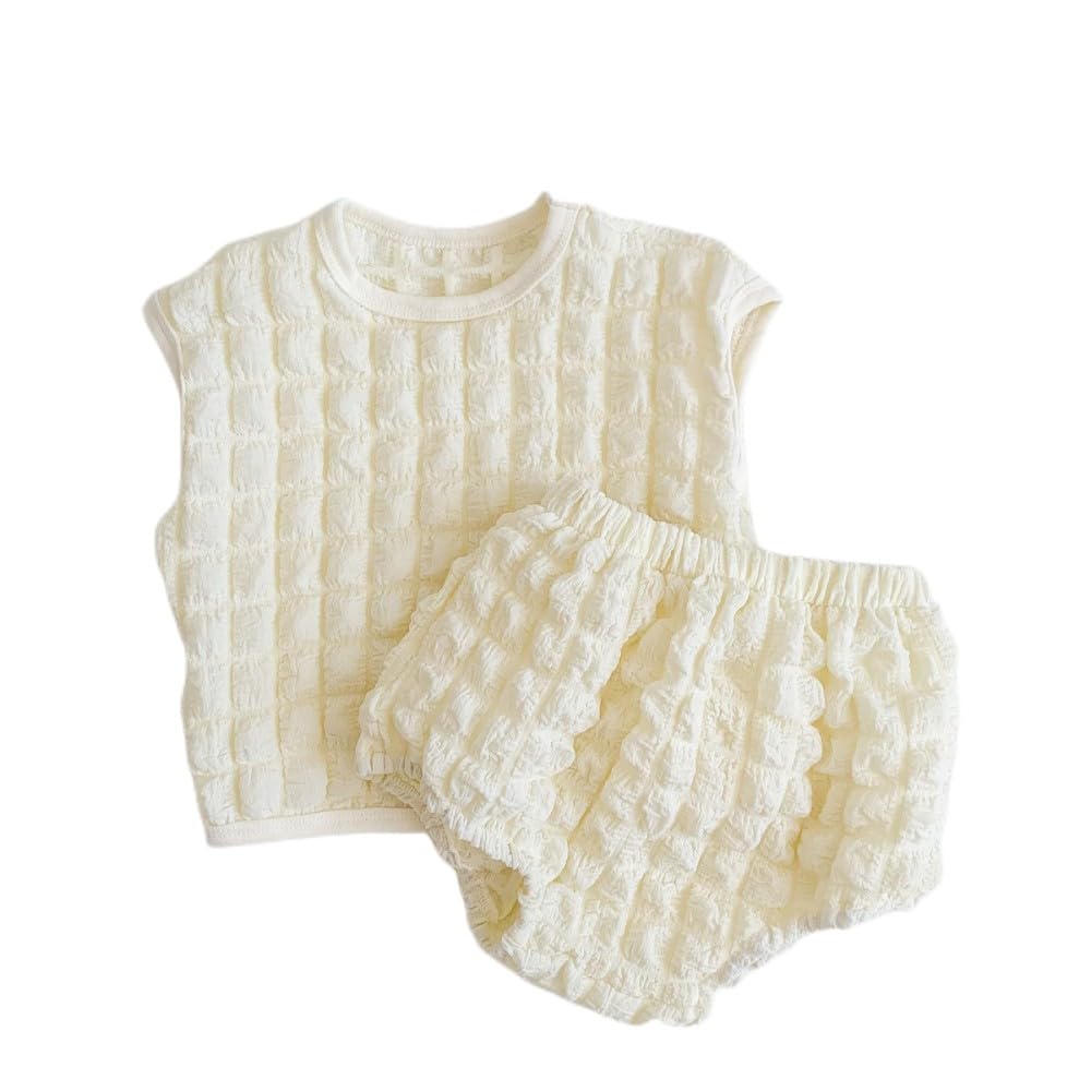 

Летний топ и низ для девочек Poko Poko Poko Poko 70 80 90 Стильный [VNGOLERRY] Одежда, Комплект, Попкорн, Малыш, Малыш, Дети, 100, Милый, слоновая кость