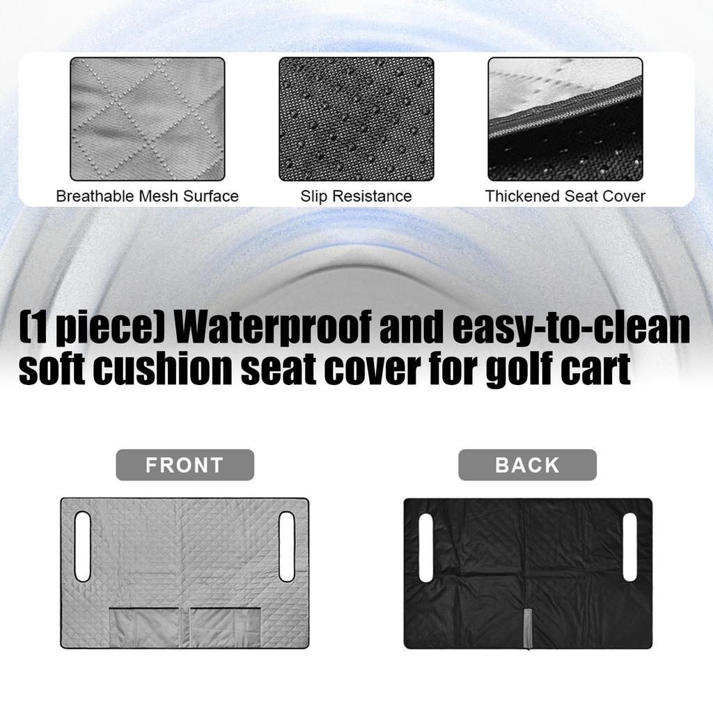 Multifunctional Ergonomic Golf Cart Seat Protector Cushion 4 Storage Compartments Comfort Design Enhanced Grip Technolog