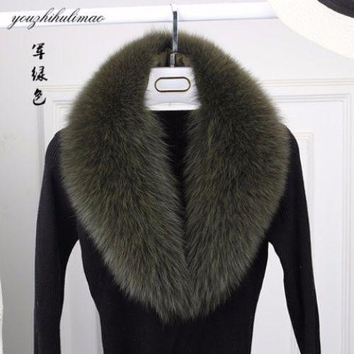 Women Natural Real Fox Fur Collar