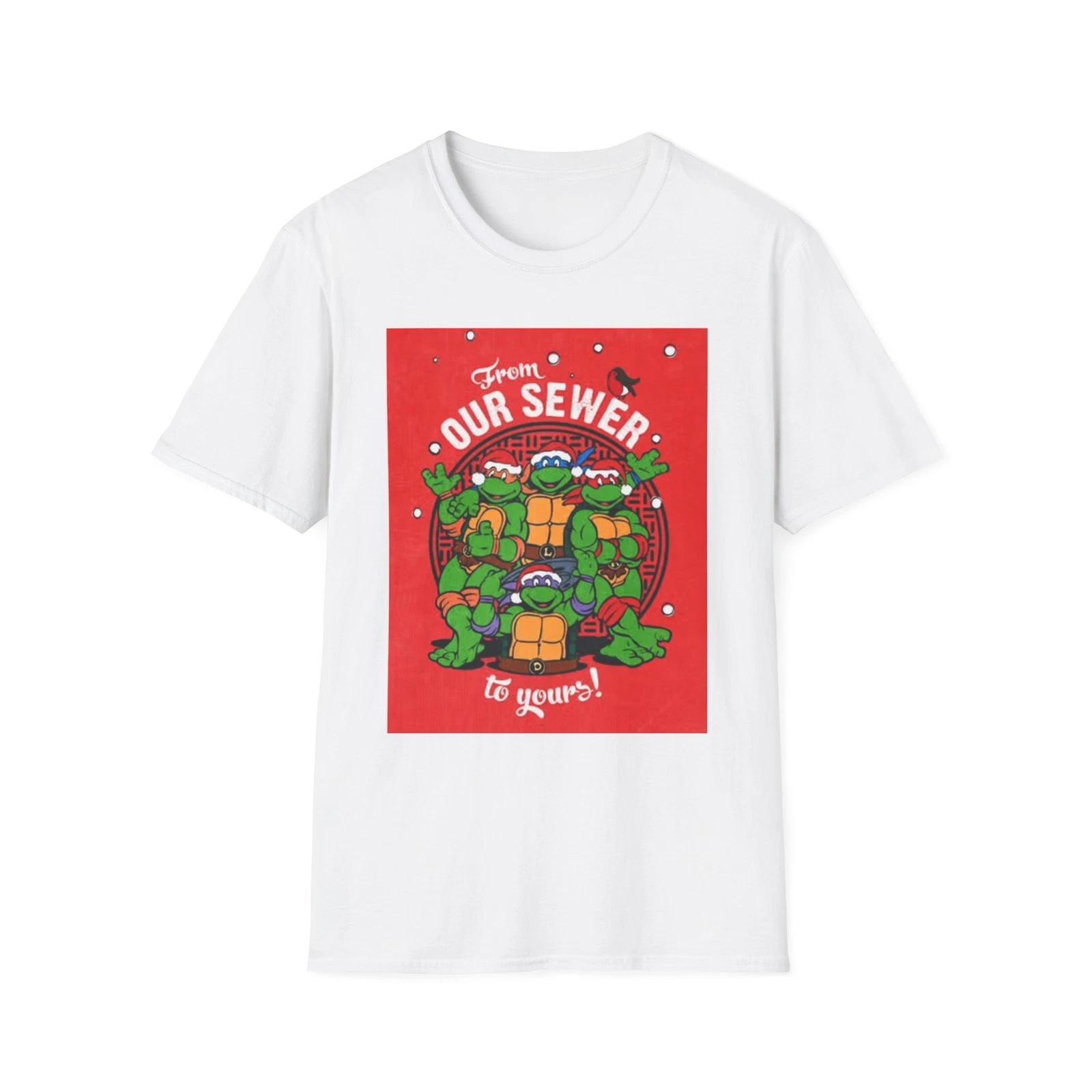 Men s and Women s T-shirts Christmas Turtles Graphic XXXL