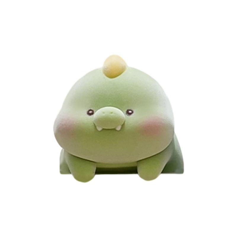 Soft Furry Animal Figurine Ornament Small Enameled Miniature Animal Toy For Car Dashboard Office Desktop Decoration