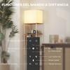 Floor Lamp with Shelves, 3000K-6500K, Remote Control, E27 Bulb, Natural