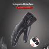 Electric Touchscreen Hand Warmer Windproof Soft Leather Heating Thicken Gloves Outdoor Cycling Motorcycle Heated Thermal Gloves