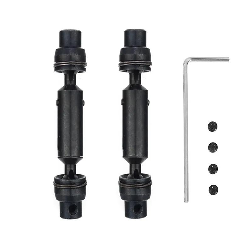 Poer For 2pcs Ural Truck RC Front Rear Drive Shaft for Henglong WPL Ural C14 C24 B24 MN D90 MN99S B36 B16 Car Spare Parts Metal