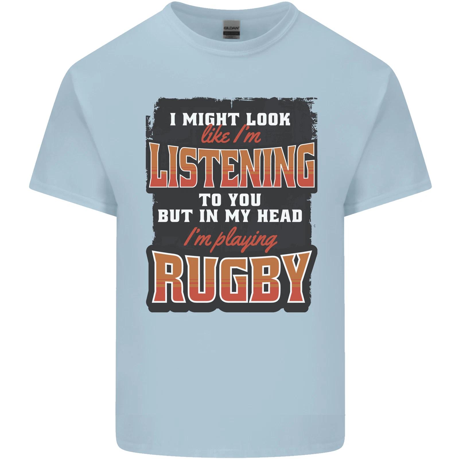 In My Head I m Playing Rugby Funny Kids T-Shirt Childrens 4XL