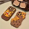 3D Cartoon Kawaii Keksbär Handyhalter Ständer Hülle für iPhone 12 13 14 15 16 17 Pro Max Plus Mini Hülle Ständer Frauen Mädchen