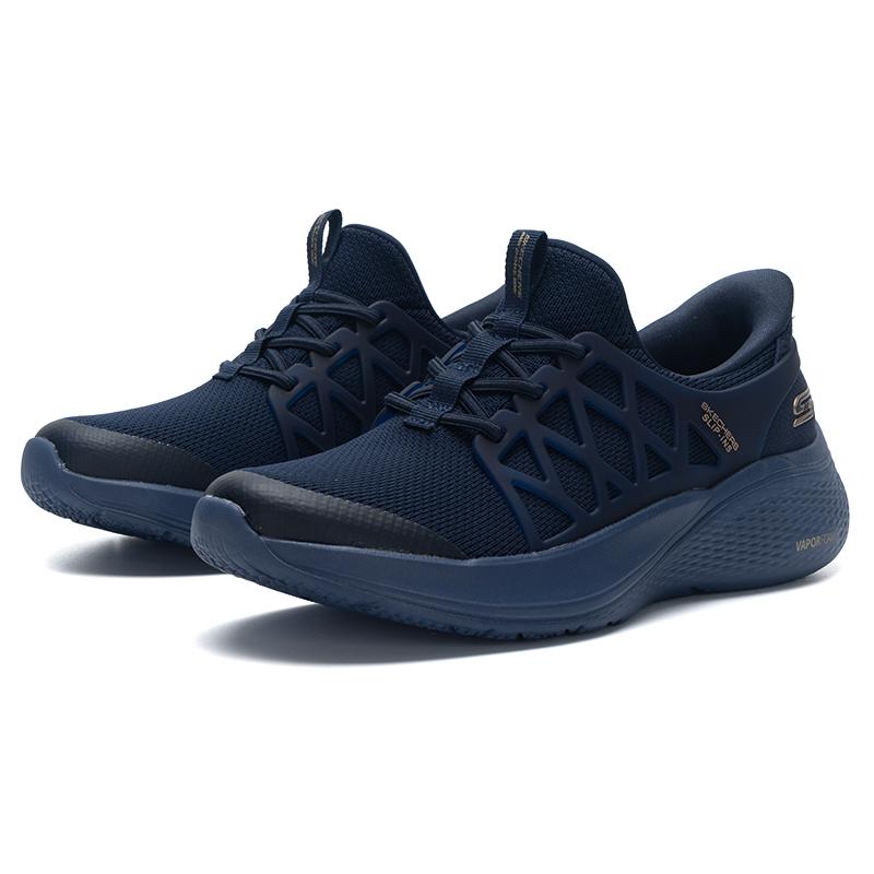 Skechers Bobs Sport Series Lace-Up Comfortable Low-Top Casual Shoes Women Sneaker Navy-Blue 117507-NVY
