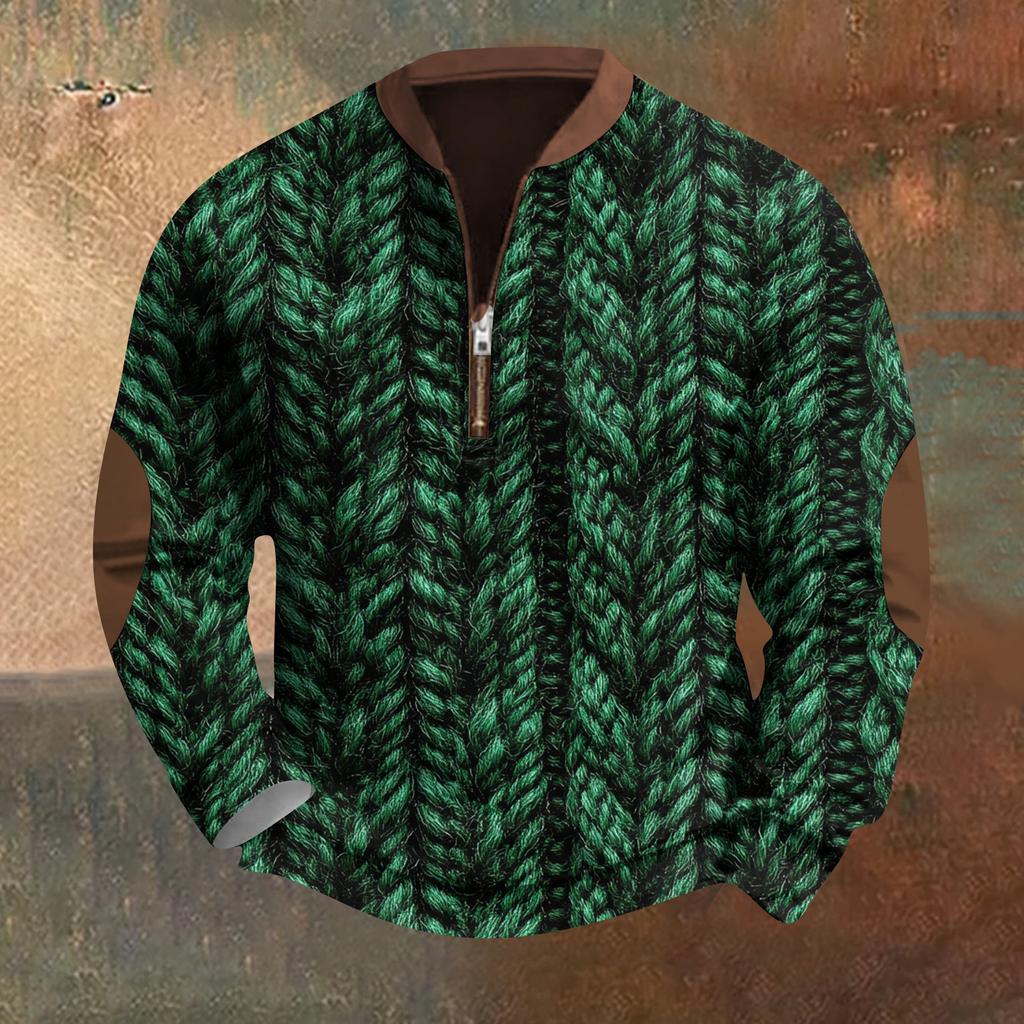 Men's Retro Casual Gradient Printed Sweatshirt