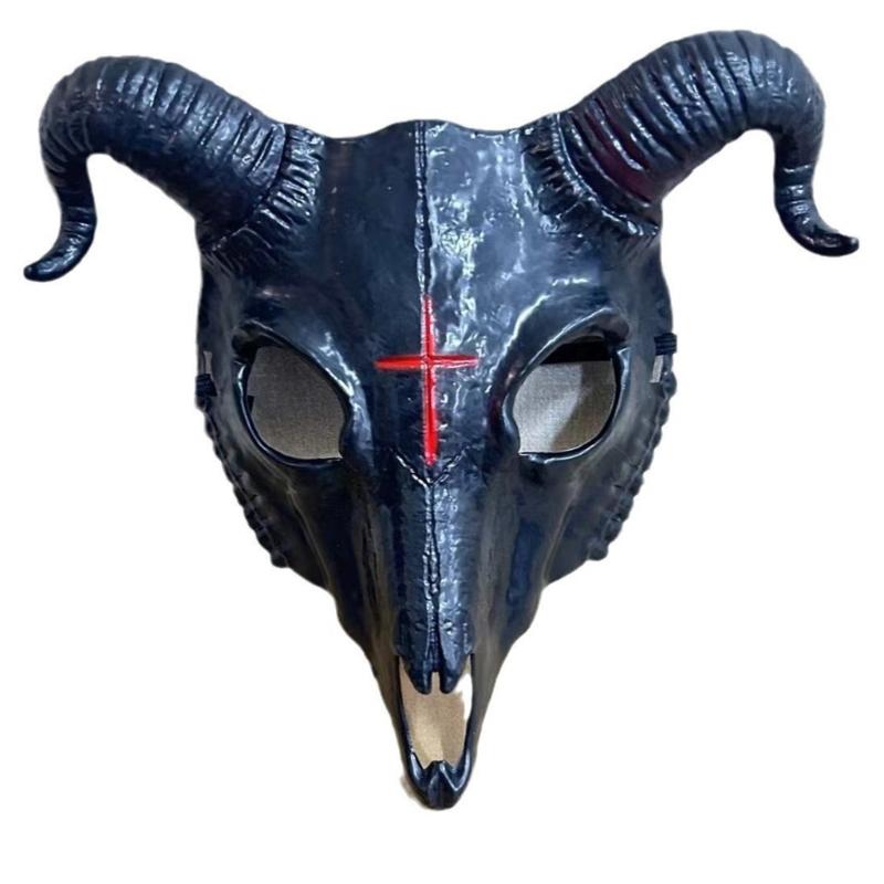 

Halloween Goat Mask for Women Man Carnivals, Festival Party Halloween Cosplay чорний