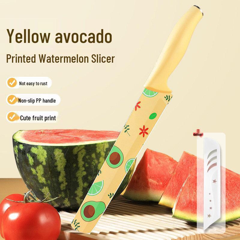 

Large Printed Stainless Steel Melon Fruit Knife for Home & Dorm Use