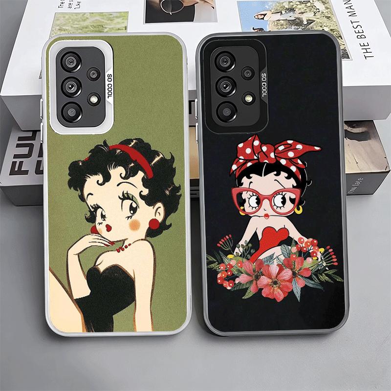 B-Bettys B-Boops Girl Soft Phone Case for Samsung A17 A16 A15 A14 A13 A57 A56 A55 A54 A53 A37 A36 A35 A34 A33 A26 A25 A24 A23 A5