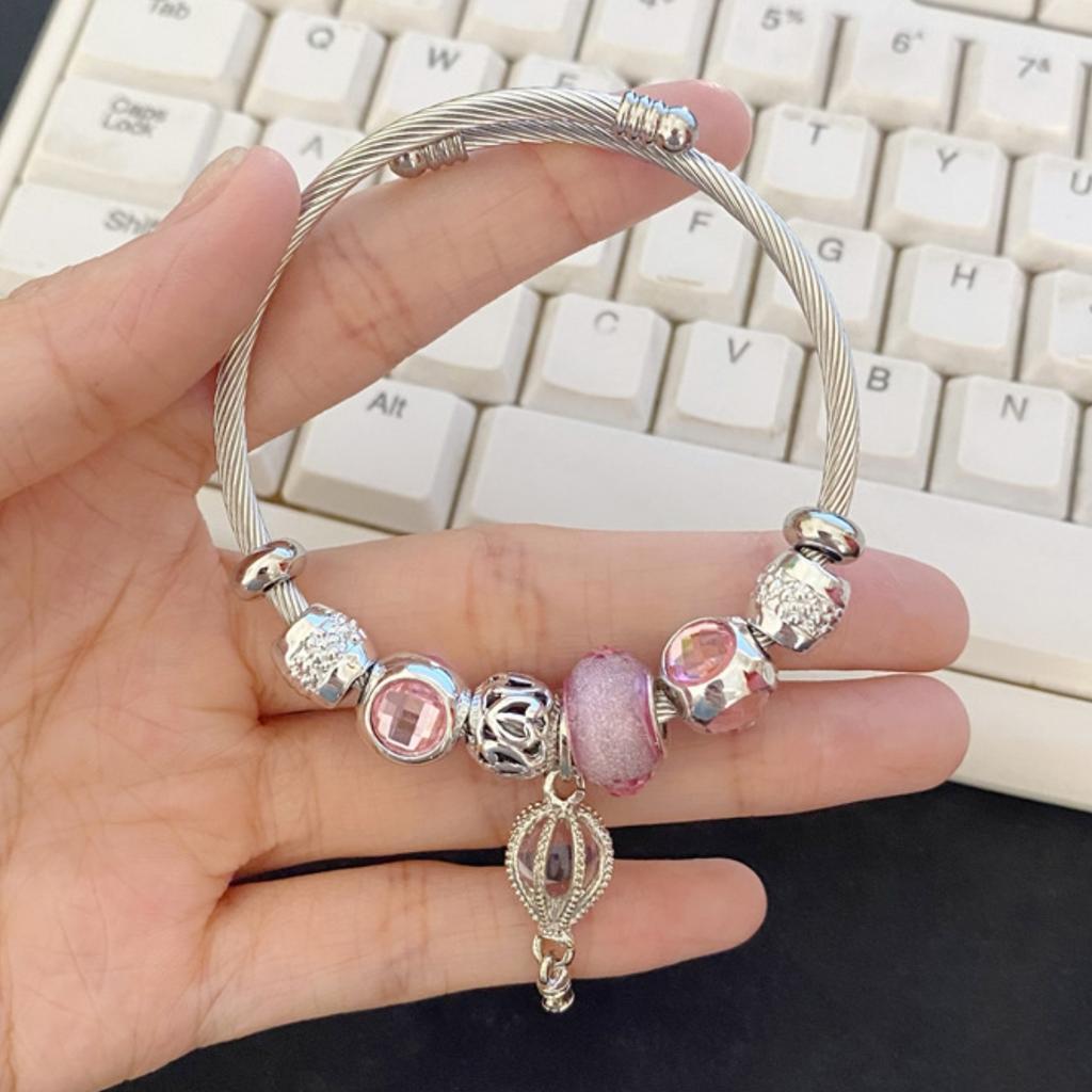 1PC Women's Fashion Pan Family Multi Element Beaded Hollow Bracelet for Date, Travel, Banquet, Party, Festival Dressing Gifts