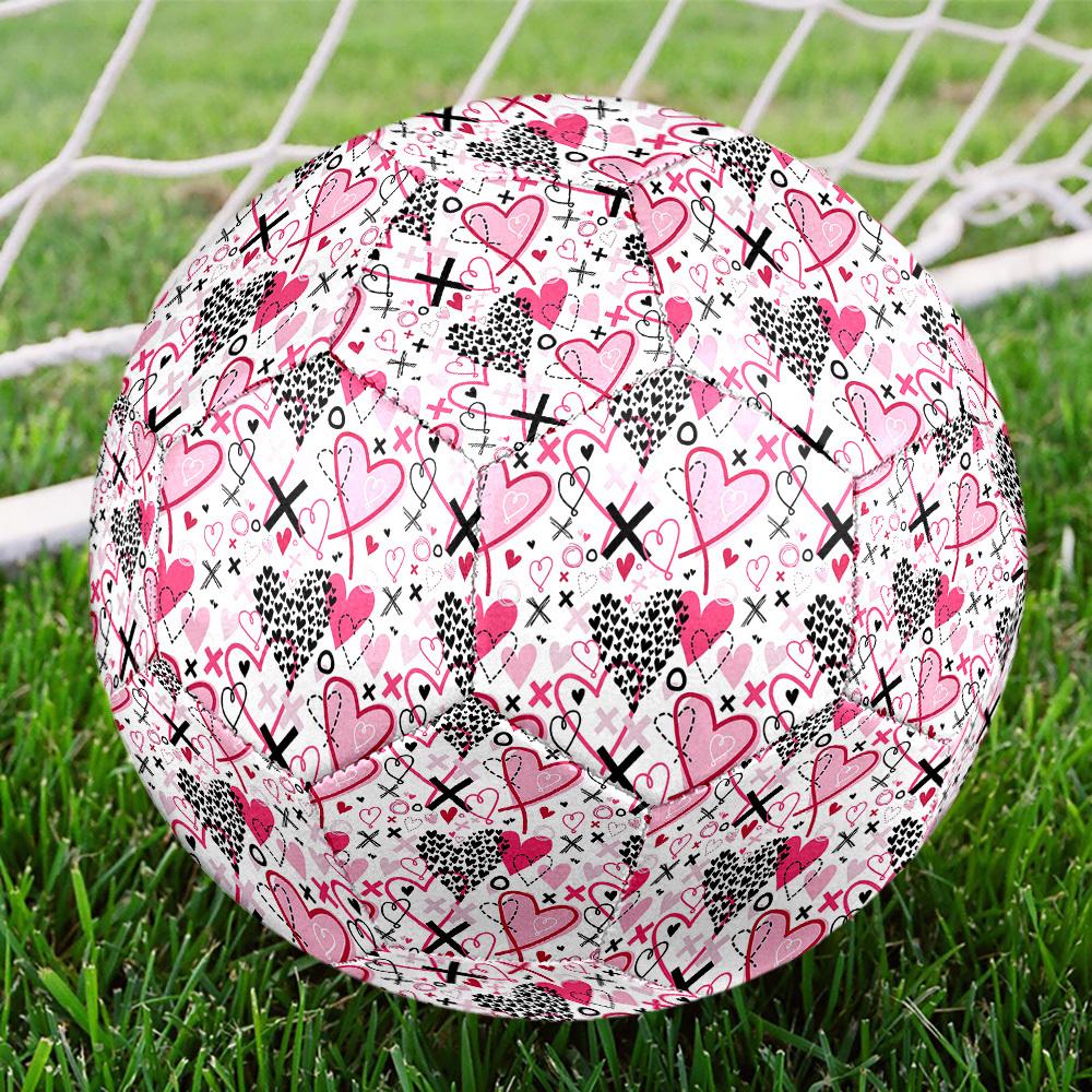 1pc Heart Love Size 5 Soccer Ball Professional Match Training Football Indoor &Outdoor Sports Ball Lightweight Durable M6561