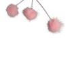 Rearview Mirror Car Decoration Car Hanging Ornaments Car Charm Pink Plush ball Car Crystal Pendant