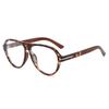 Two circles of new men's and women's plain face flat light toad glasses T-word anti-blue personalized glasses T-
