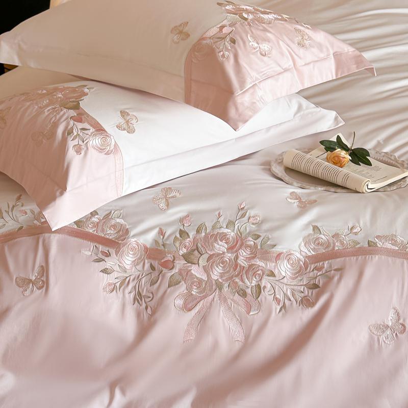 Cotton National Embroidery Four-piece Set - Qimeng Flower Room
