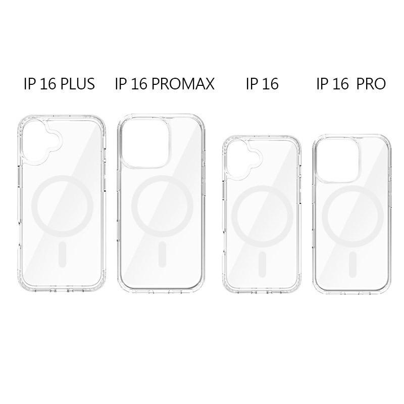 High-transparency mobile phone case Magnetic suction 2-in-1 PC + TPU ultra-thin, suitable for Apple Magsafe, supports GRS environmental