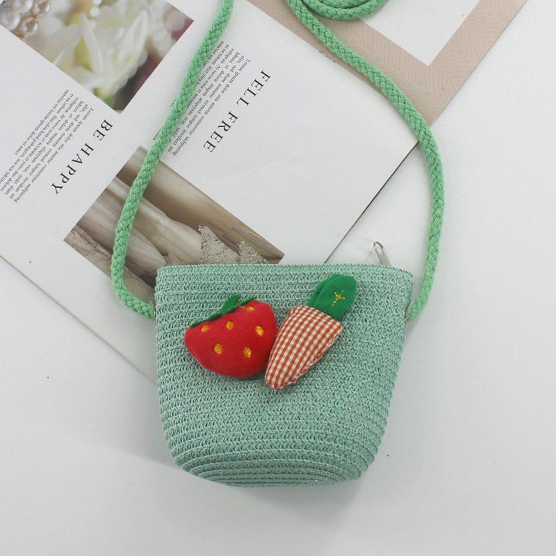 2024 Women's Mini Cartoon & Straw Flower Messenger Bags - Cute Beach Accessory