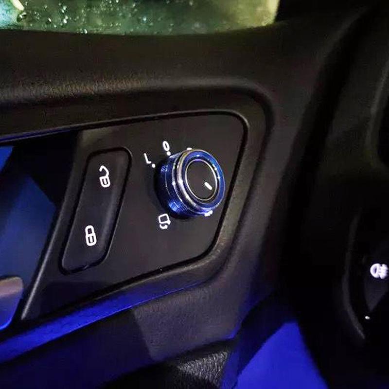 Rearview Mirror Adjustment Knob Decoration Cover Aluminium Alloy Car Stickers For VW Volkswagen Golf Mk7 Polo 2015-2019 Switch T
