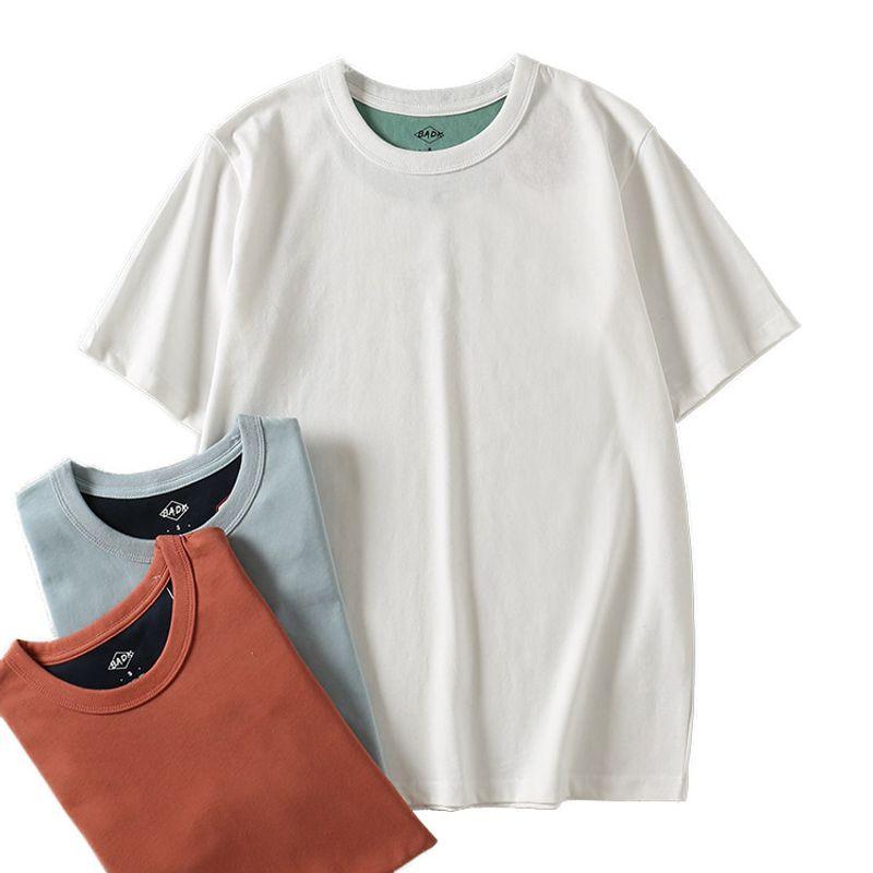 Heavy Foreign Trade Export Tail Goods Cotton Washed Short Sleeve