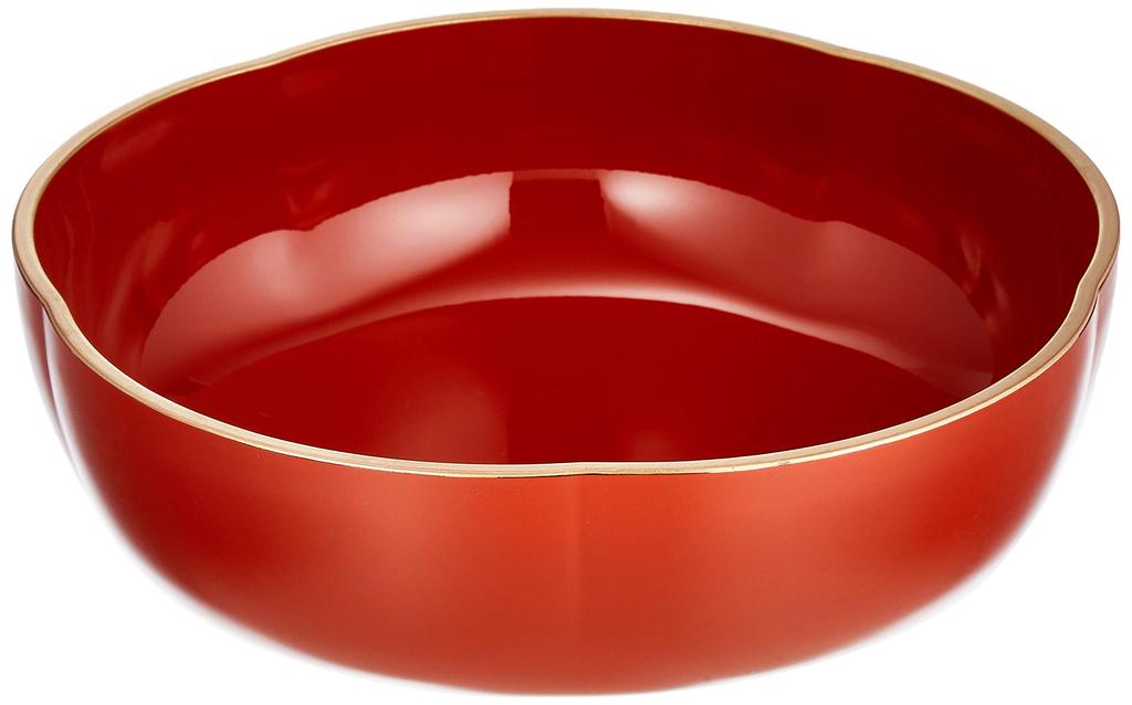 Mitani Yamanaka Lackware Große Yamanaka Folie Süßigkeiten Millennium Bild Schale, Gold, 18,5cm, Lackware, Handwerk, Pflaumenförmige Schale, Schriftrolle, M17267-6