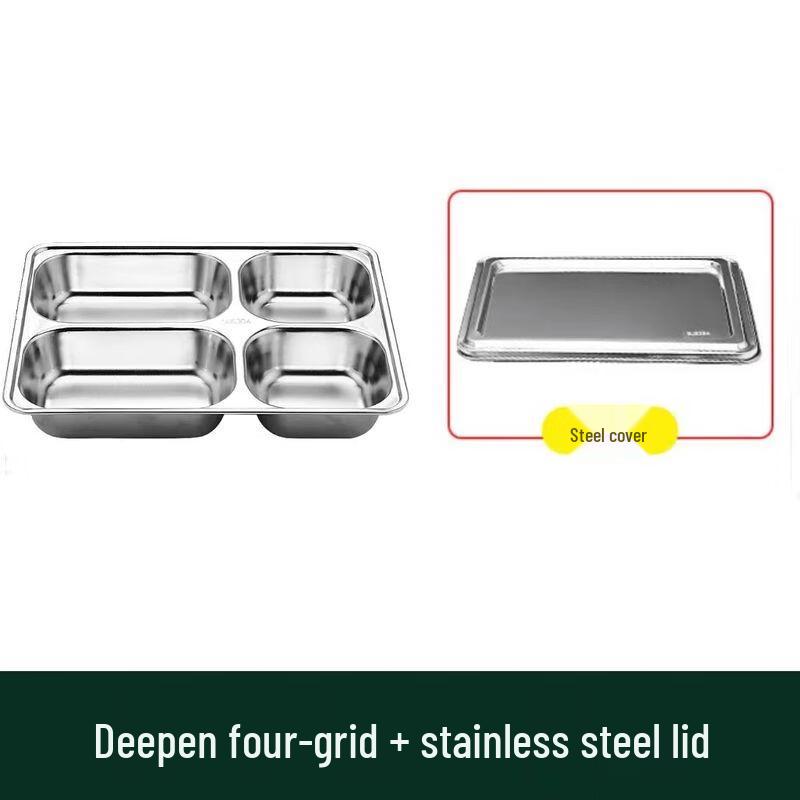 304 Stainless Steel Partitioned Meal Tray