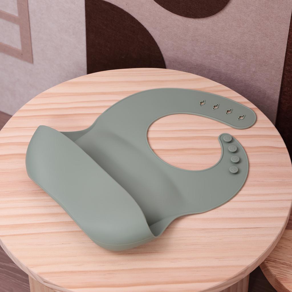 Color Kids 1PCS Silicone Baby Bibs Waterproof Feeding Accessories Food Grade Drool Bibs Newborn Burp Cloth Baby Accessories