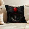 Horrorfilm It Pennywise Clown Kissenbezug x Polyester Sofakissen Dekorative Wurfkissen Heimdekoration Kissenbezug